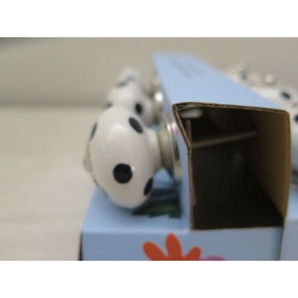 Instant Furniture Update Black/White Polka Dot Ceramic Pull Knobs, Set Of 6 - Picture 4 of 10